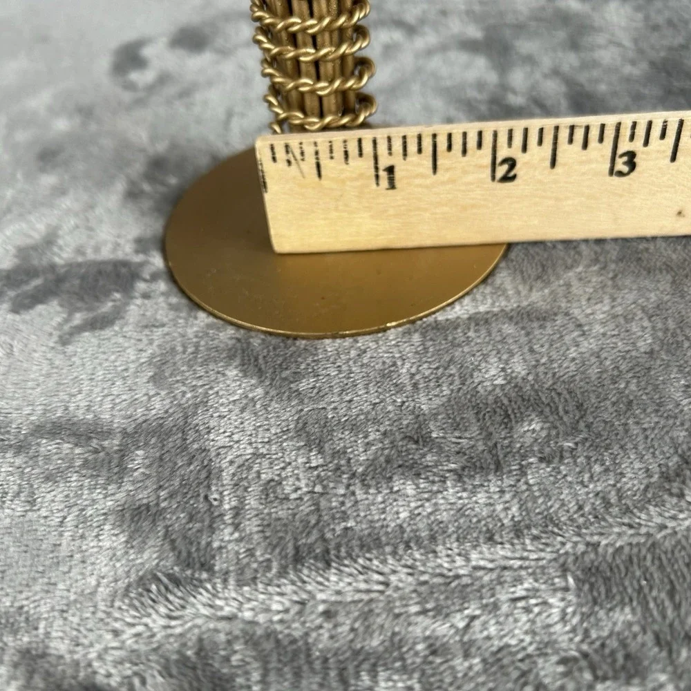 VTG‎ MCM Metal Christmas Ornament Display Tree Stand Holder Hanger Gold Fountain